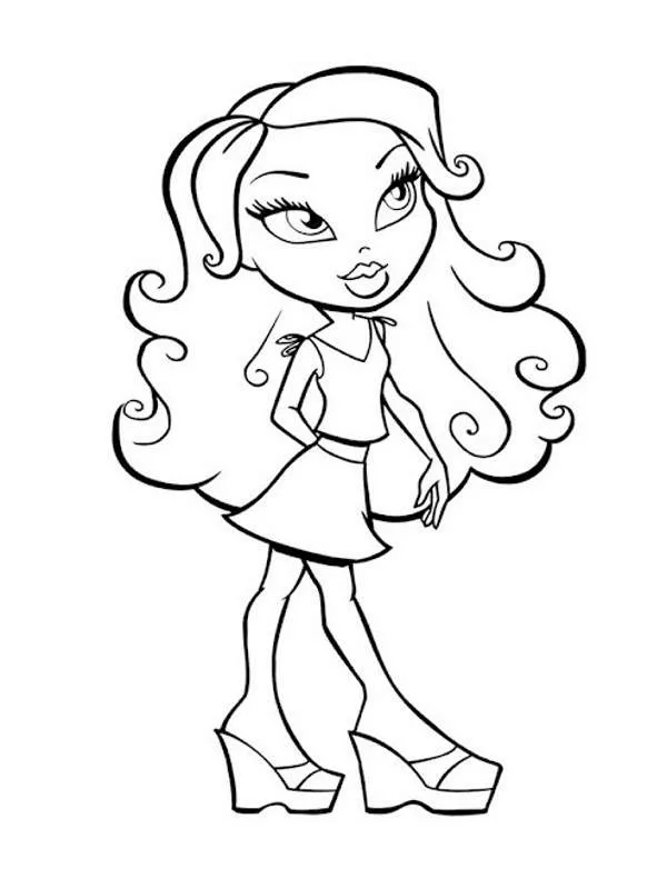 Pintando y coloreando dibujos de Bratz