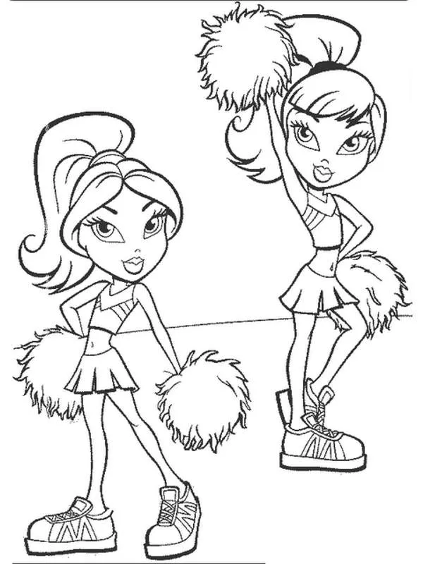 Pintando y coloreando dibujos de Bratz