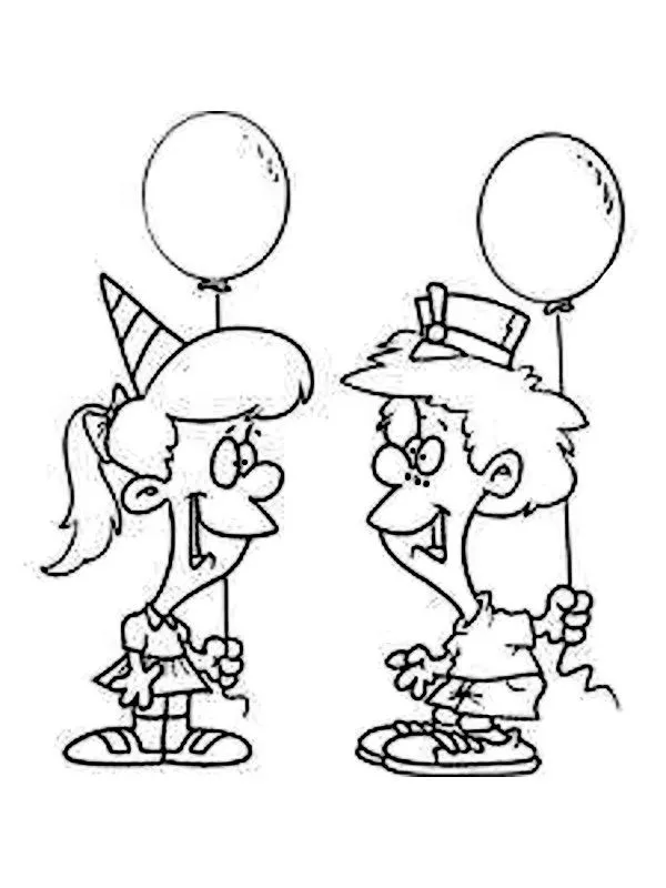 Pintando y coloreando dibujos de fiestas