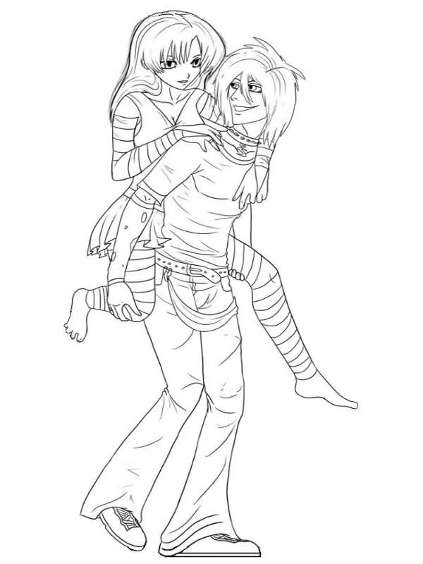 Pintando y coloreando dibujos manga