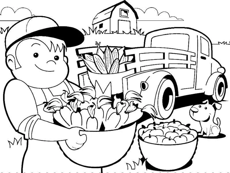 Dibujos de agricultura para colorear - Imagui