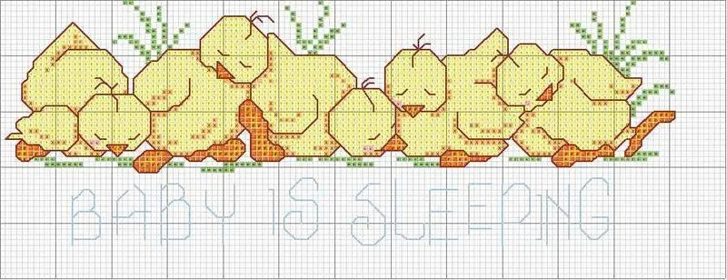Punto cruz de patitos - Imagui