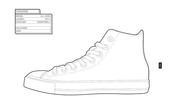 Converse para dibujar - Imagui