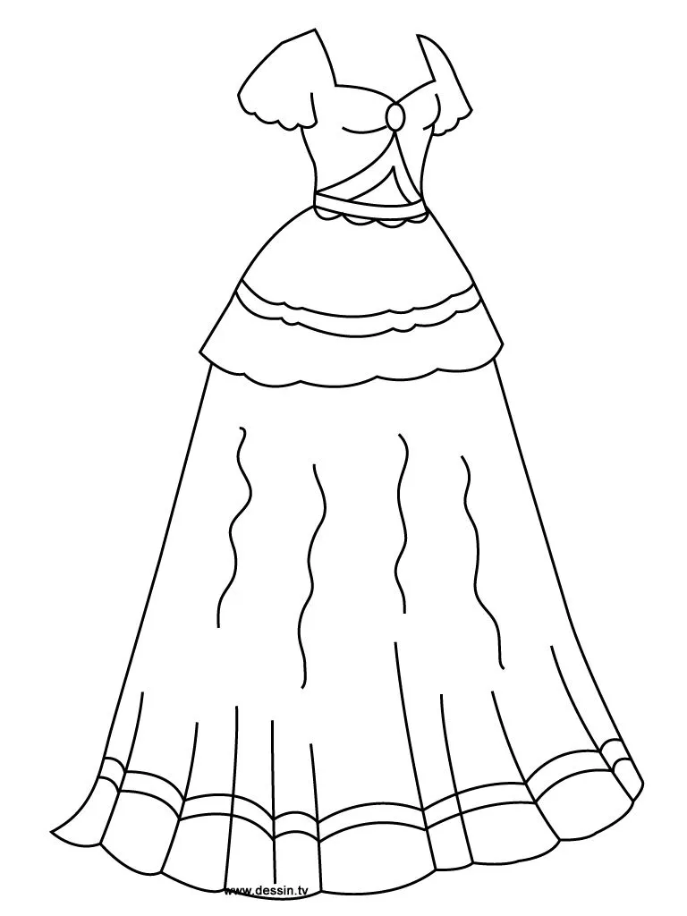 Vestidos para colorear - Imagui