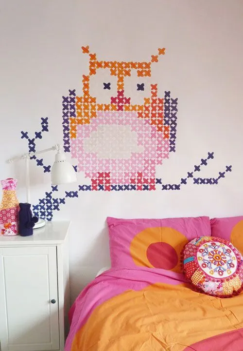 Pintar un bordado en la pared > Decoracion Infantil y Juvenil ... Pintar un bordado en la pared > Decoracion Infantil y Juvenil ...