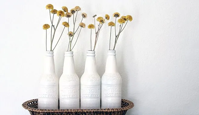 Pintar botellas de cristal para decorar
