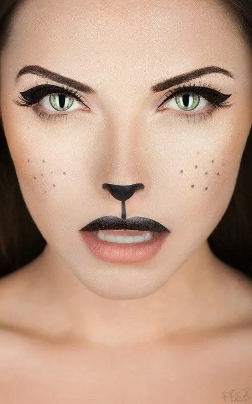 Pintar la cara gato mujer en carnavales | niños con cara pintada ...