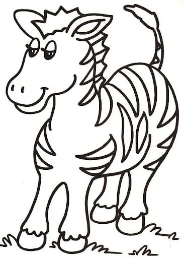 DIBUJO DE CEBRA PARA COLOREAR