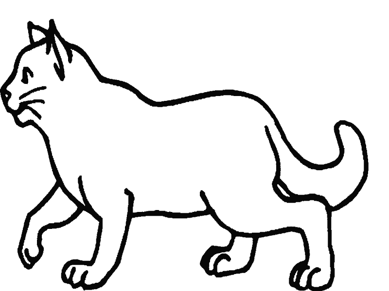 Caricatura de gato negro sentado para colorear - Imagui