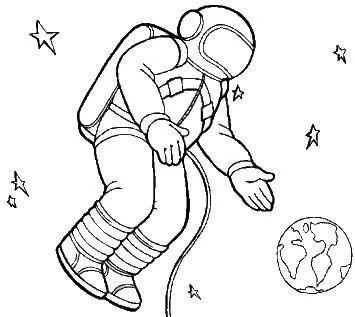 PINTAR DIBUJOS DE ASTRONAUTAS