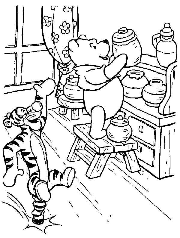 Juguete de Papel: Mis Amigos Tigger y Pooh - Dibujos para Colorear