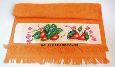 Cómo pintar fresas en tela para la cocina - Paperblog