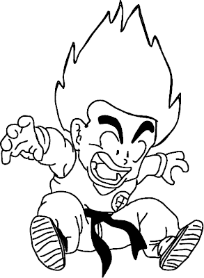 ... pintar de disney, series animadas para colorear,: Goku para pintar