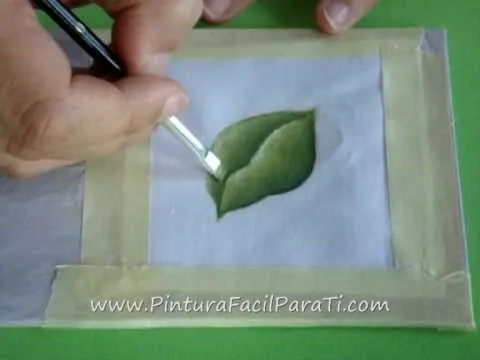 Como Pintar Hojas en Tela Tutorial- Pintura en Tela Cómo Pintar ...