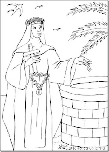 santa Rosa de Lima - pintar y jugar