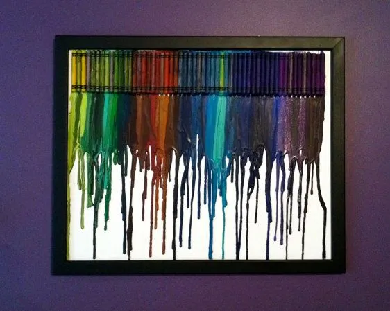 Cómo Pintar un Lienzo con Crayones Derretidos Cómo Pintar un Lienzo con Crayones Derretidos