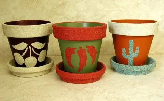 Pintar las macetas - Ideas para jardines y decoración