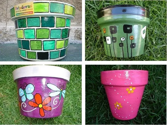 Como pintar macetas mexicanas - Imagui