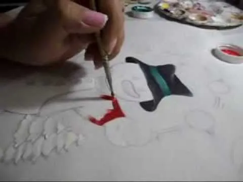 Como Pintar un Muñeco de Nieve en Tela paso a paso - YouTube Como Pintar un Muñeco de Nieve en Tela paso a paso - YouTube