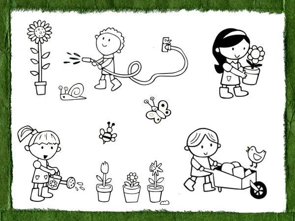 para pintar con los niños sobre el amor a la naturaleza