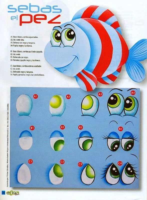 Como pintar ojos en foami - Imagui