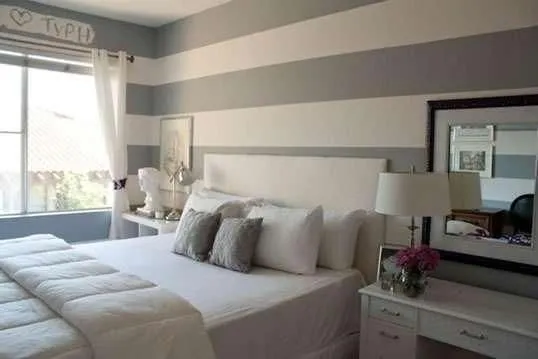Como pintar una pared de rayas horizontales anchas | Mil Ideas de ... Como pintar una pared de rayas horizontales anchas | Mil Ideas de ...