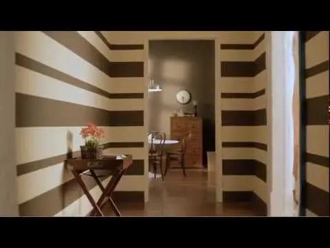 Cómo pintar una pared con rayas horizontales. - YouTube