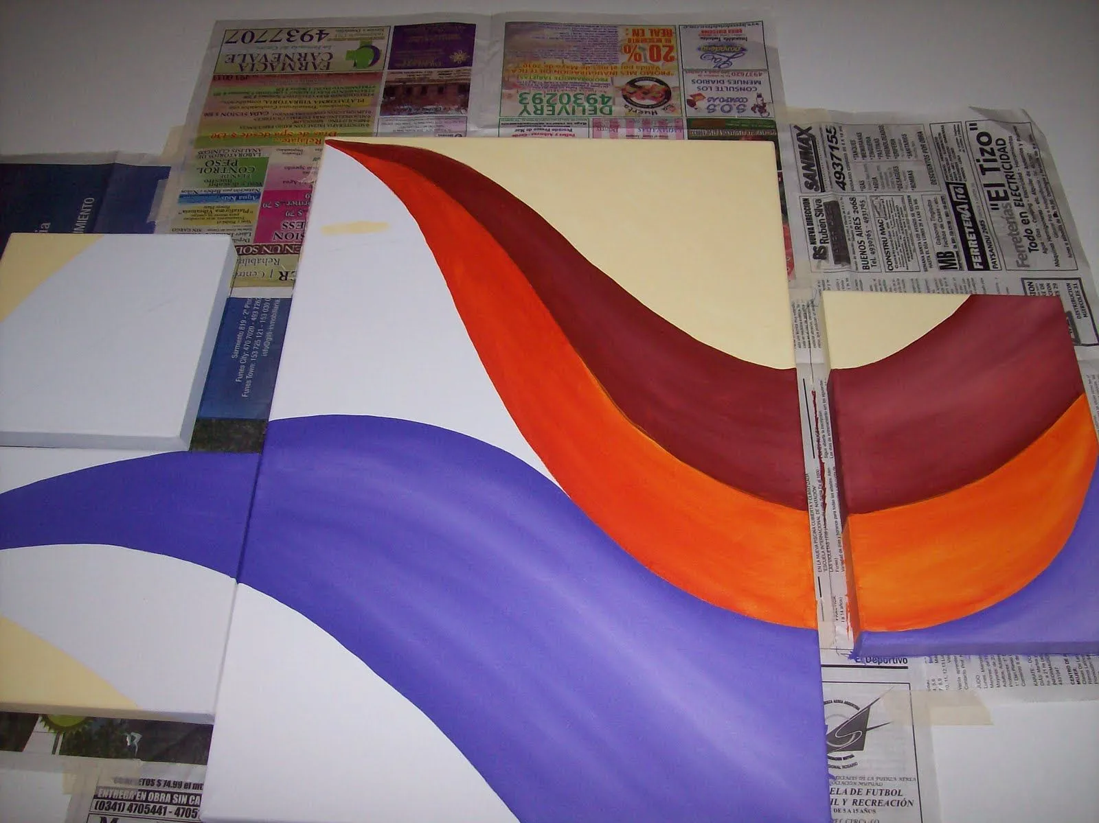 PINTAR CON PASIÓN": "CUADRO ABSTRACTO"