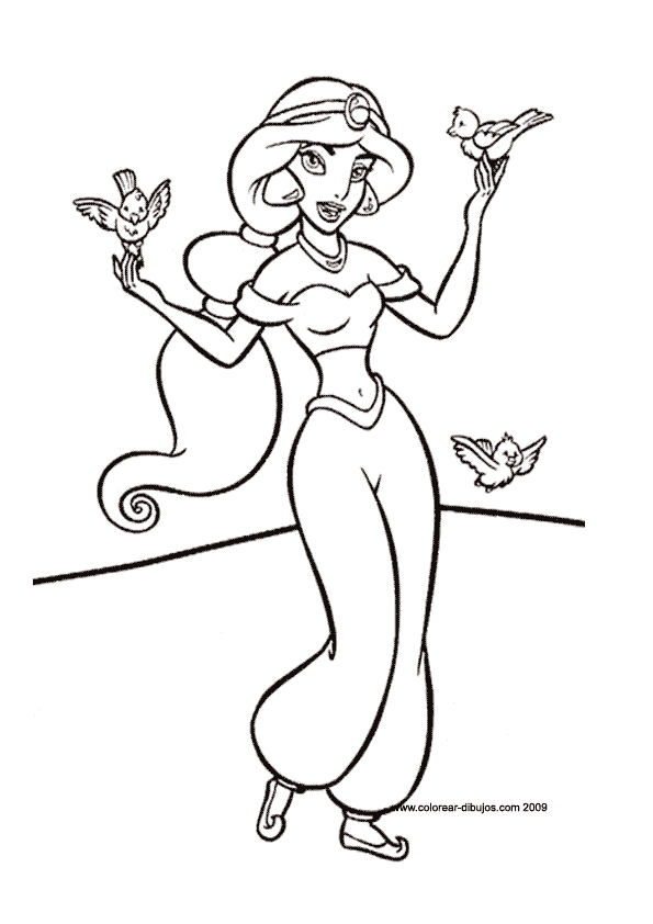 para pintar princesas princesa 03 gif