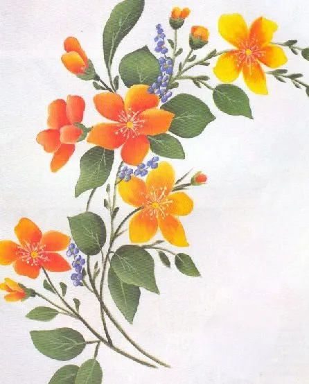 Como pintar rosas en tela - Imagui