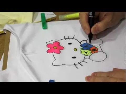 Como Pintar en Tela con Ceras para Lavadora *Crayon Fabric ...