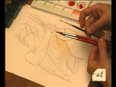 como pintar con tinta china 1 - YouTube