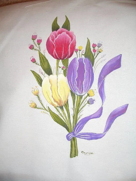 Imagenes de tulipanes para pintar en tela - Imagui