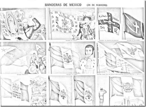 Pinto Dibujos: 24 de febrero – día de la bandera mexicana para ... Pinto Dibujos: 24 de febrero – día de la bandera mexicana para ...