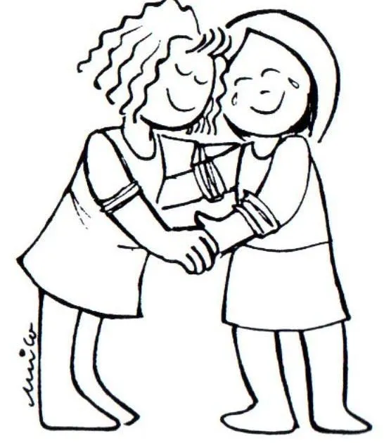 Pinto Dibujos: valor de la amistad para colorear Pinto Dibujos: valor de la amistad para colorear