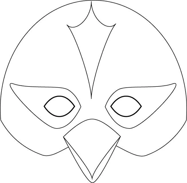 Pinto Dibujos: Antifaz de pájaro para colorear Pinto Dibujos: Antifaz de pájaro para colorear