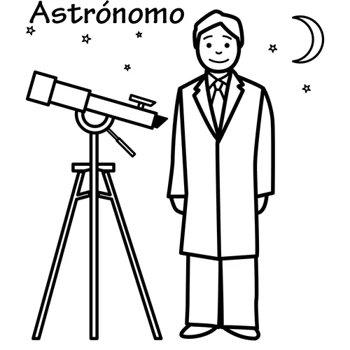 Pinto Dibujos: Astronomo para pintar