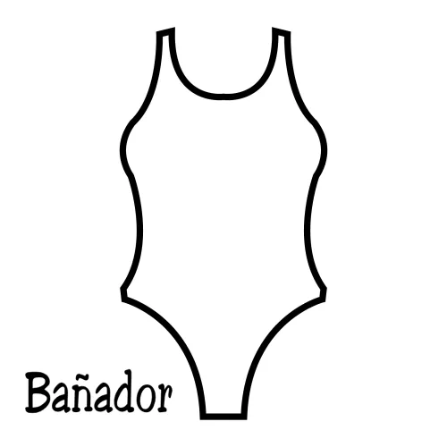 Pinto Dibujos: Bañador para colorear