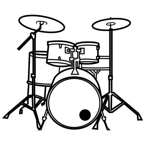 Pinto Dibujos: Batería musical para colorear Pinto Dibujos: Batería musical para colorear