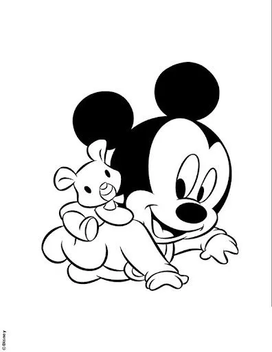 Pinto Dibujos: Bebé Mickey Mouse para colorear Pinto Dibujos: Bebé Mickey Mouse para colorear