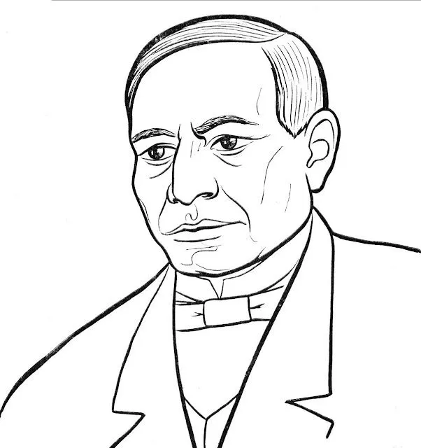 Pinto Dibujos: Benito Juarez 21 de marzo para colorear Pinto Dibujos: Benito Juarez 21 de marzo para colorear