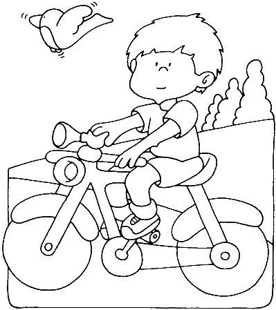 Pinto Dibujos: Bicicleta para colorear