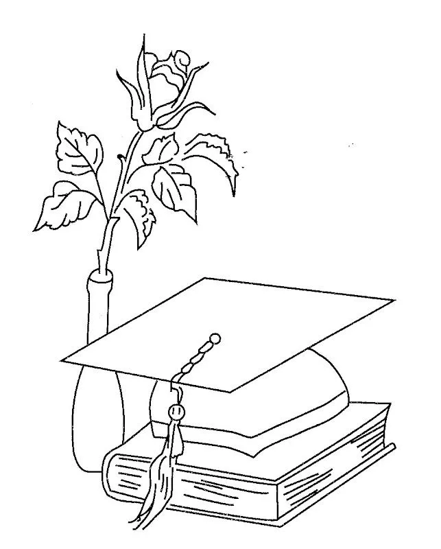 Pinto Dibujos: Birrete de graduado para colorear Pinto Dibujos: Birrete de graduado para colorear