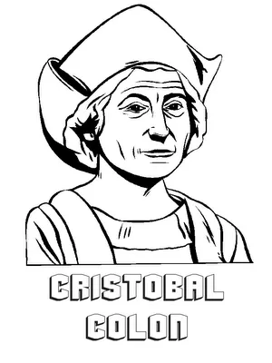 Pinto Dibujos: Busto de Cristobal Colón para colorear Pinto Dibujos: Busto de Cristobal Colón para colorear