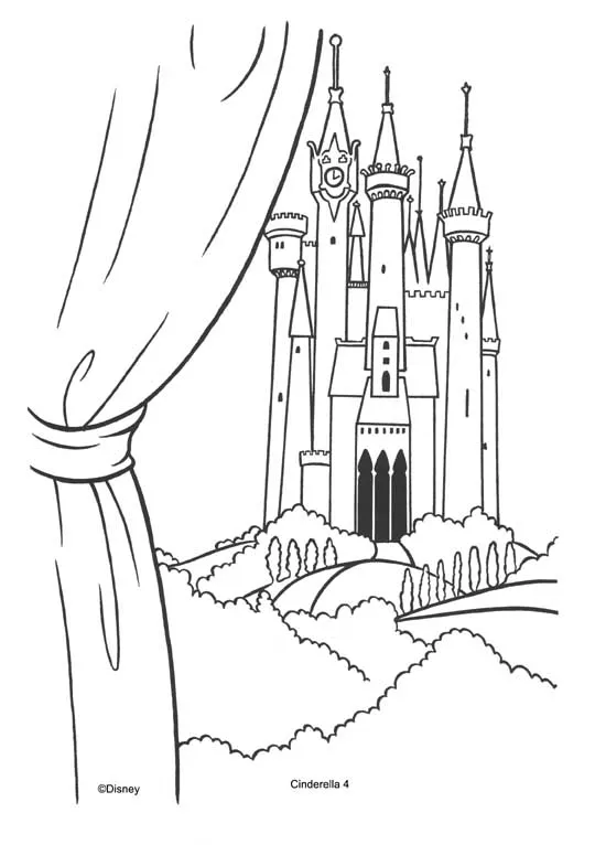Pinto Dibujos: Castillo de cenicienta para colorear Pinto Dibujos: Castillo de cenicienta para colorear