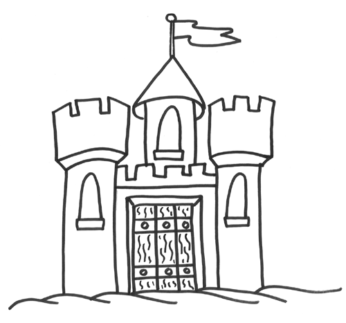 Pinto Dibujos: Castillo para colorear