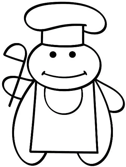 Gorros de cocina para colorear - Imagui