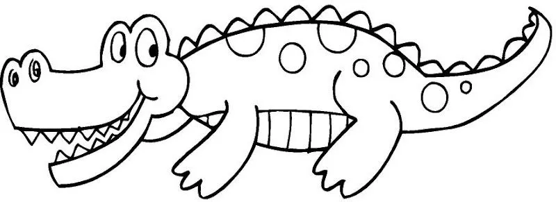 Pinto Dibujos: Cocodrilo para colorear