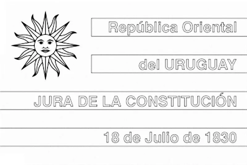 Pinto Dibujos: Día de la Constitución de Uruguay para colorear Pinto Dibujos: Día de la Constitución de Uruguay para colorear