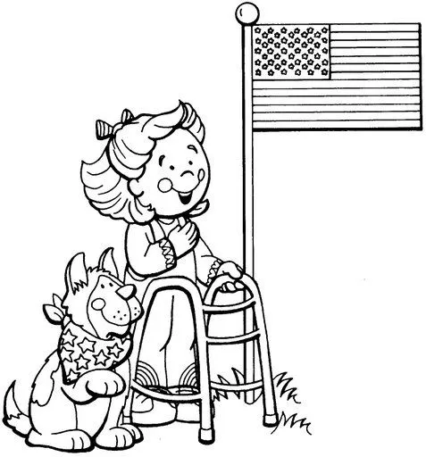 Pinto Dibujos: Dibujo de la bandera de Estados Unidos para colorear